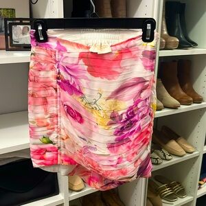 Rococo Sand small floral viscose handmade floral mini skirt